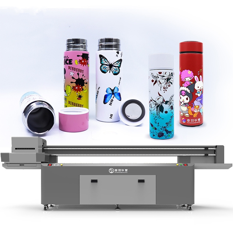 CF-2510 Fast 360 Degree Thermos Cup Digital Cylinder Printer Round Tumbler Aluminium Can Rotary Flatbed Cylindrical UV Printer