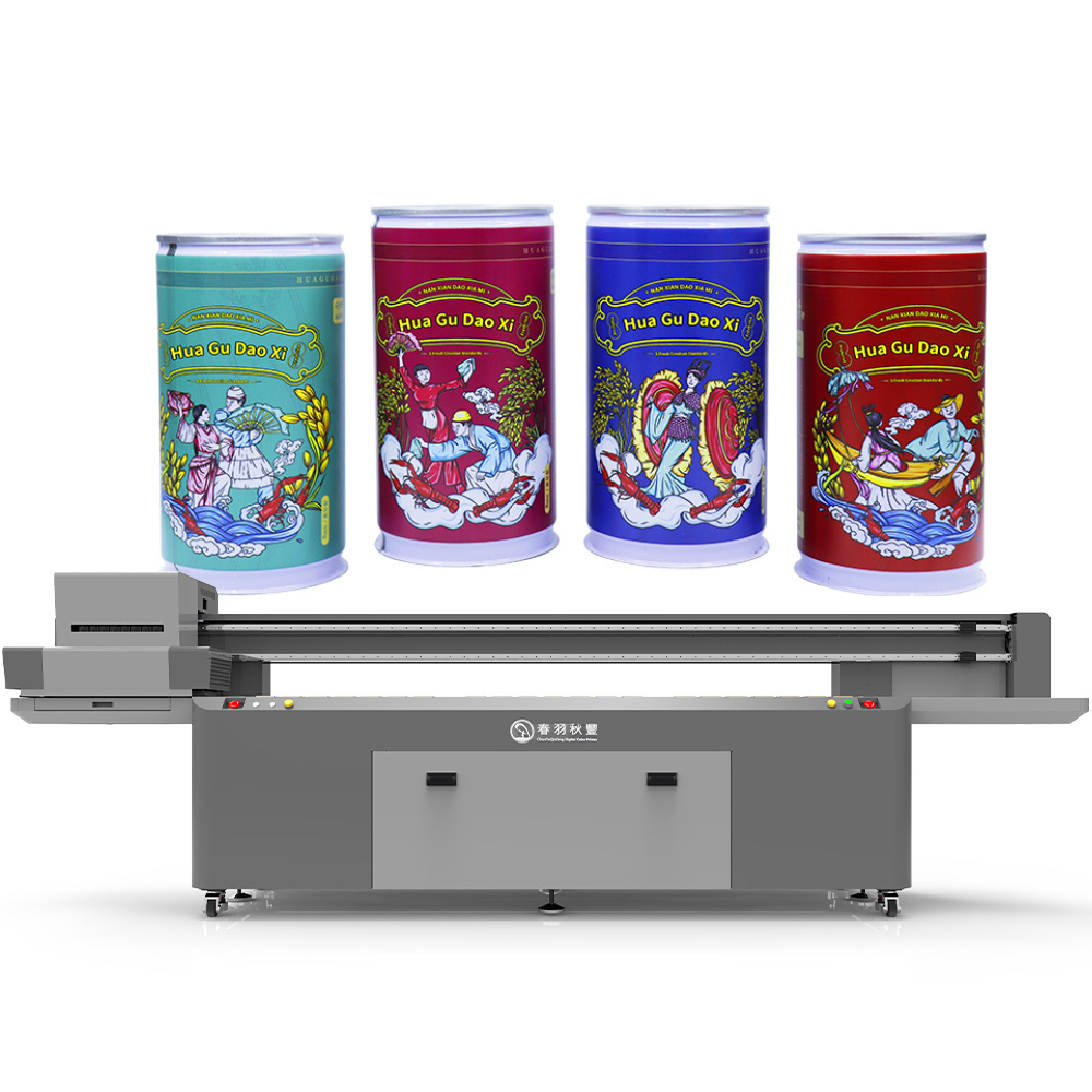 CF-2510 Rotary UV Printer for Bottles Tumblers Thermos Cups Printing Machine 360 Degree Size G5i Head Inkjet Cylinder Printer