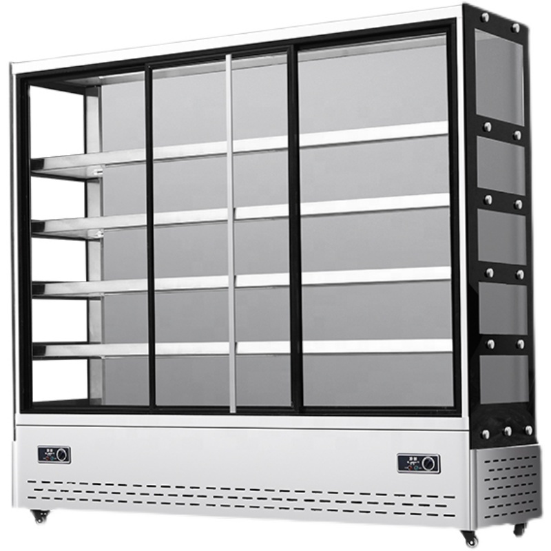 Double-door vertical refrigerated display cabinet Refrigerator commercial freezer