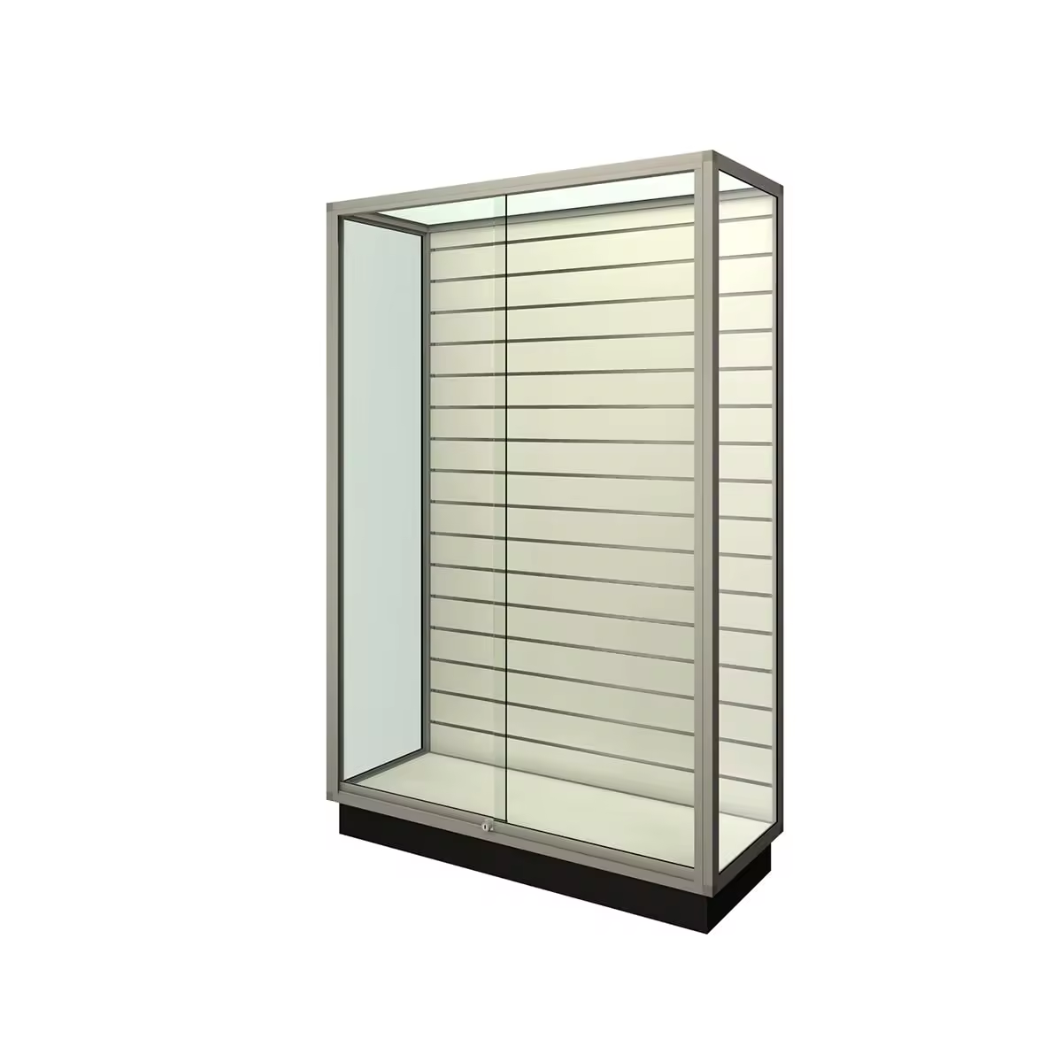 glass display case with slatwall and storage section store glass showcase glass display cabinet