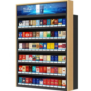 smoke shop Cigarette dispenser shelf metal supermarket tobacco cigarette display cabinet