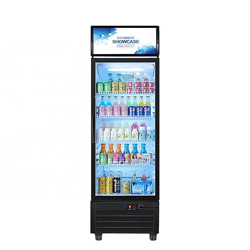 Double-door vertical refrigerated display cabinet Refrigerator commercial freezer