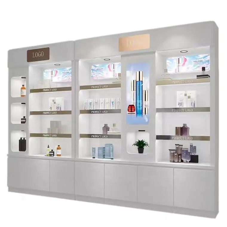 Museum Cabinet Storage Cabinet Pharmacy Glass Display Showcases Cosmetics Display Cabinet