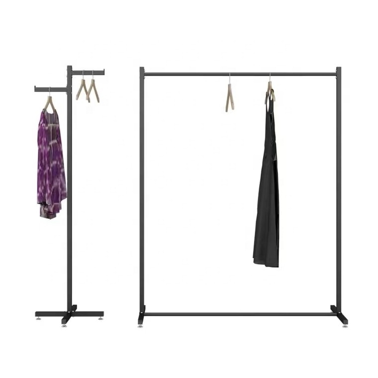 golden clothing store display stand