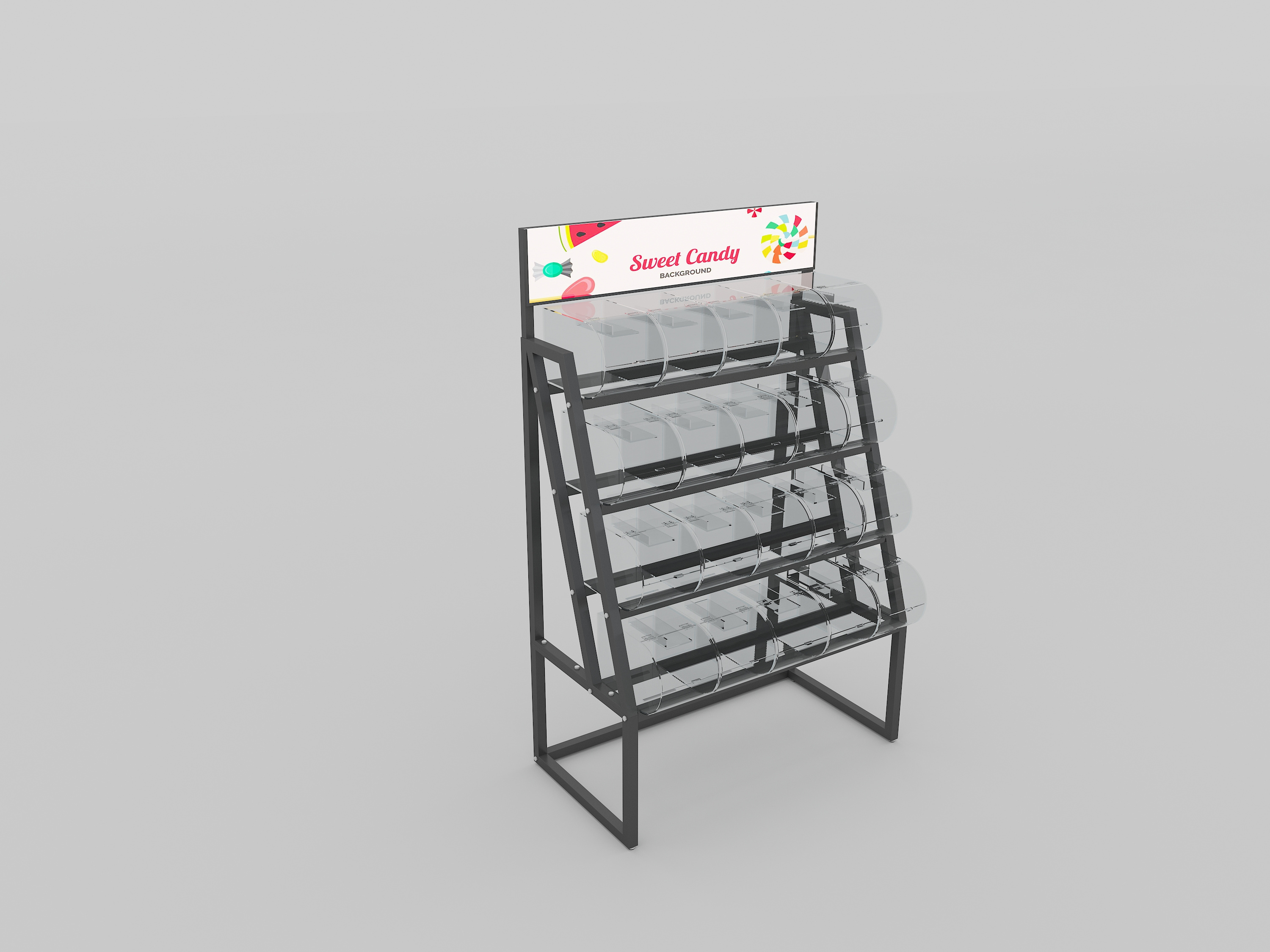 Wholesale display shelves supermarket candy display racks  with Acrylic Bins