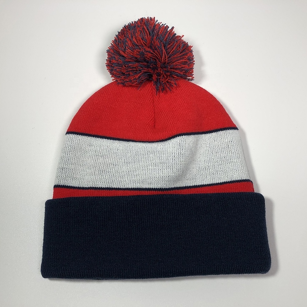 OEM fashion winter warmer head hat custom embroidery jacquard logo warm beanie hat