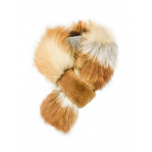 Customized multi-color Japanese cute fluffy natural fox fur ladies scarf winter light luxury warm fur scarf