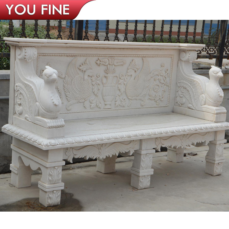 Outdoor Animal Decorative Garden Stone Bench for Sale with Lion