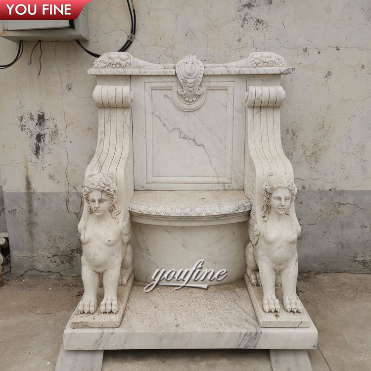 Hand Carved Natural Stone Animal Statue Chair Outdoor Garden Decoration Marble Tortoise Sculpture Bench