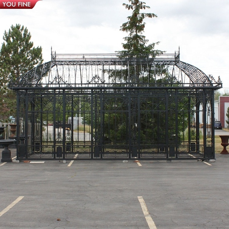 Outdoor Garden Wrought Iron Gazebo Metal Greenhouse for Sale