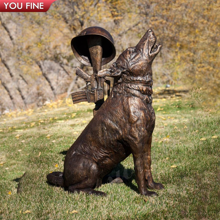 Life Size Garden Custom German Shepherd Brass Sculpture Bronze Dog Statue