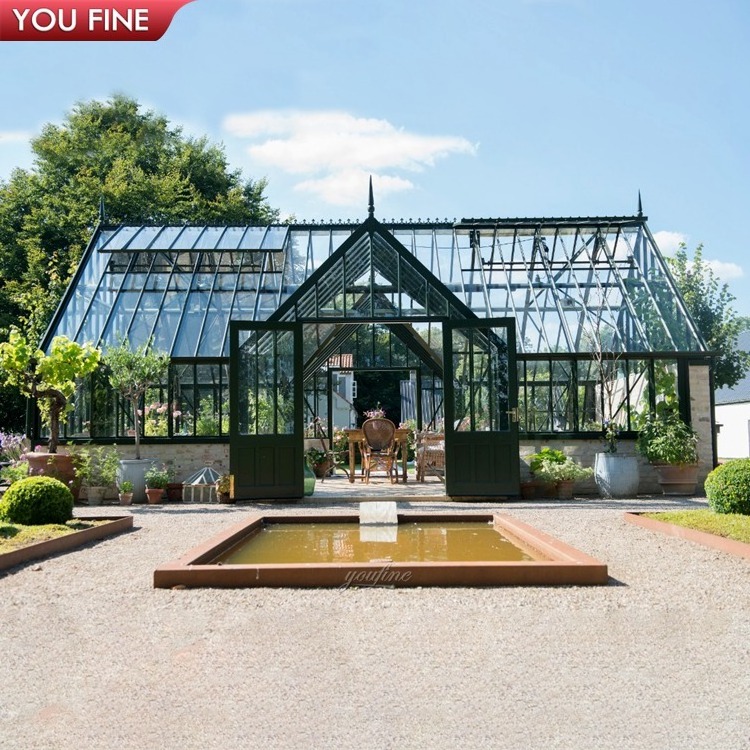 Outdoor Garden Enclosed Large Wrought Iron Gazebo Green House Orangeries