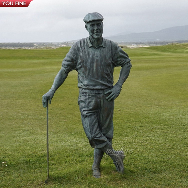 Outdoor Golf Course Decoration Cast Bronze Large Golf Statues For Sale