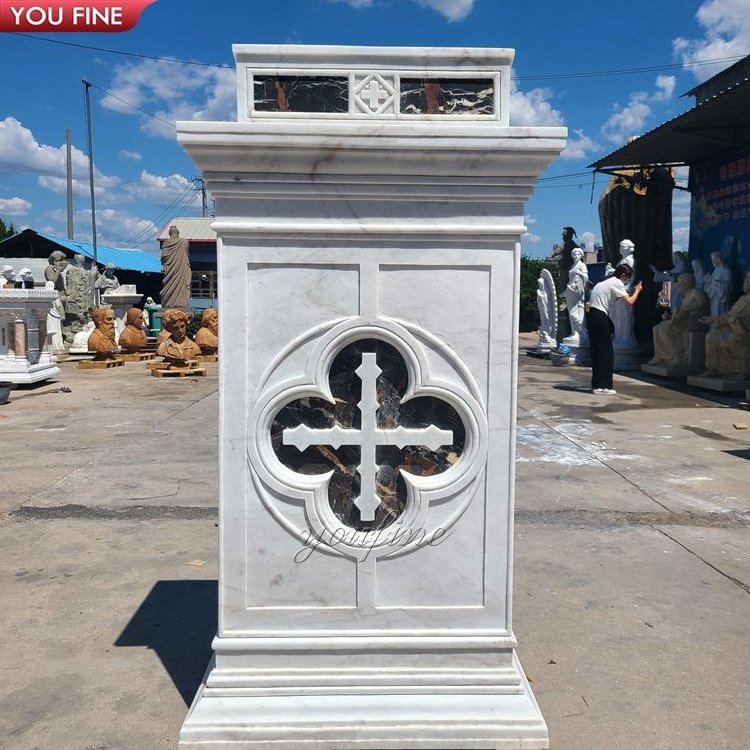 Western Style Divine Natural Stone Religious Church Marble Altar for Sale