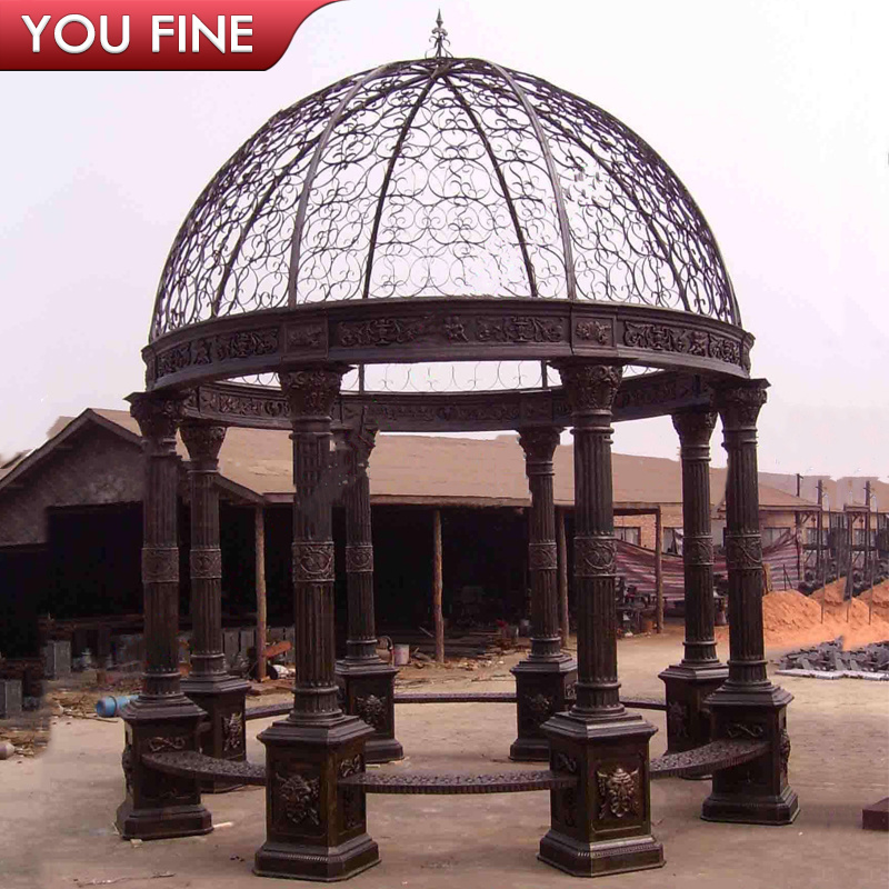 Metal Round Garden Casting Iron Gazebos for Sale Metal Pavilion