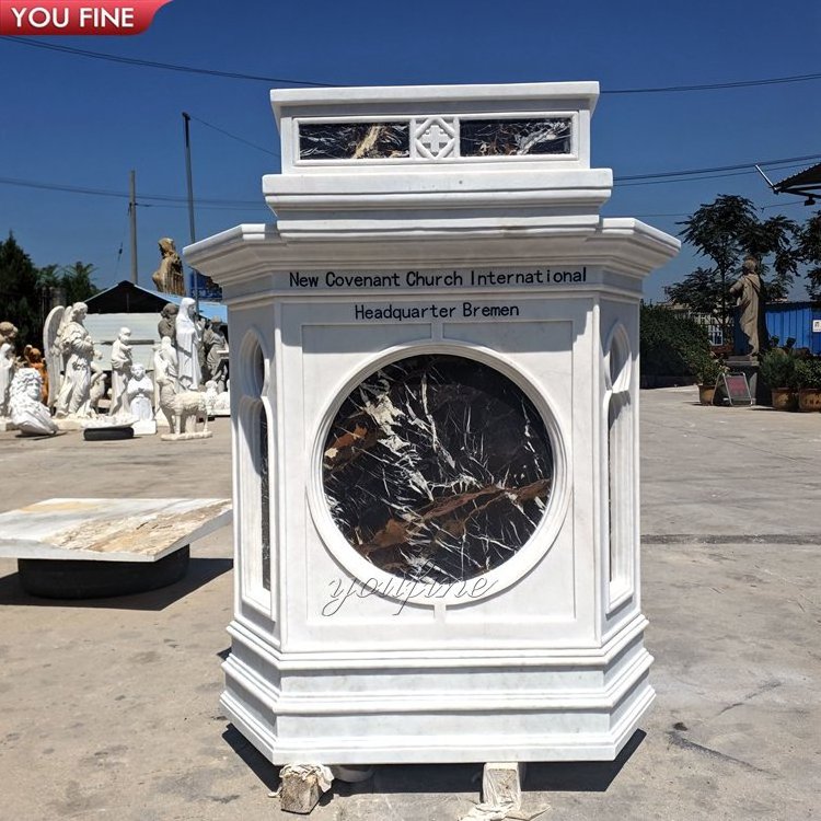 Western Style Divine Natural Stone Religious Church Marble Altar for Sale