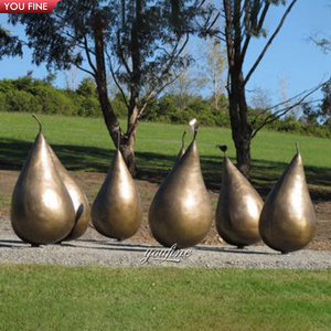 Outdoor Garden Antique Casting Brass Copper Fruit Statue Bronze Pear Sculpture