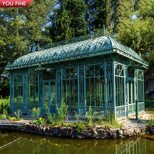 Outdoor Garden Large Outdoor GreenHorse Wrought Iron Gazebo