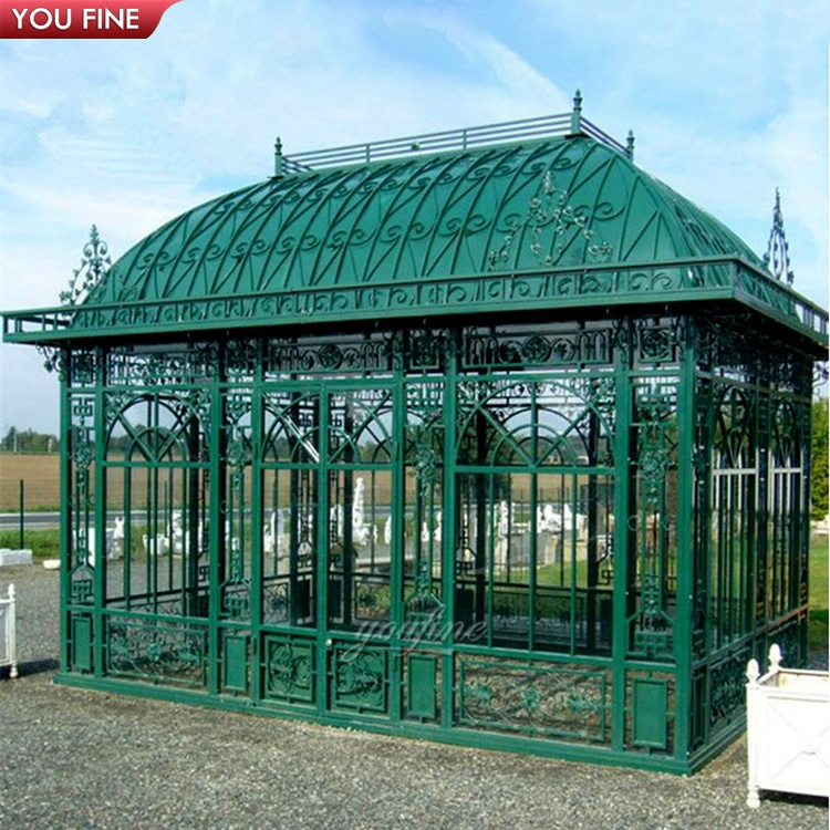 Outdoor Garden Large Outdoor GreenHorse Wrought Iron Gazebo