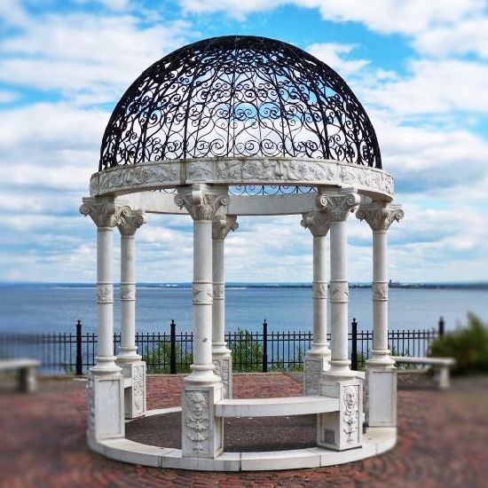 Used in Outdoor Round Metal Decorated Cast Iron Gazebo