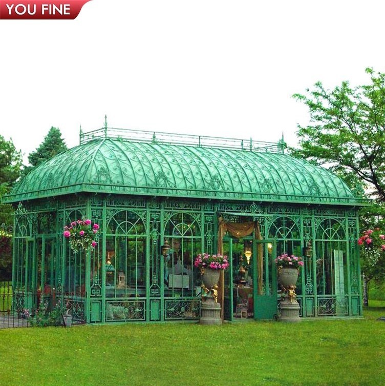 Large Outdoor Backyard Wrought Iron Gazebo for Garden