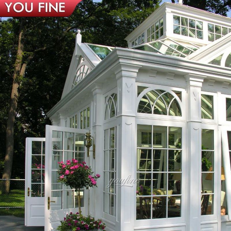 Large Outdoor Backyard Glasshouse Wrought Iron Gazebo for Wedding Ceremony