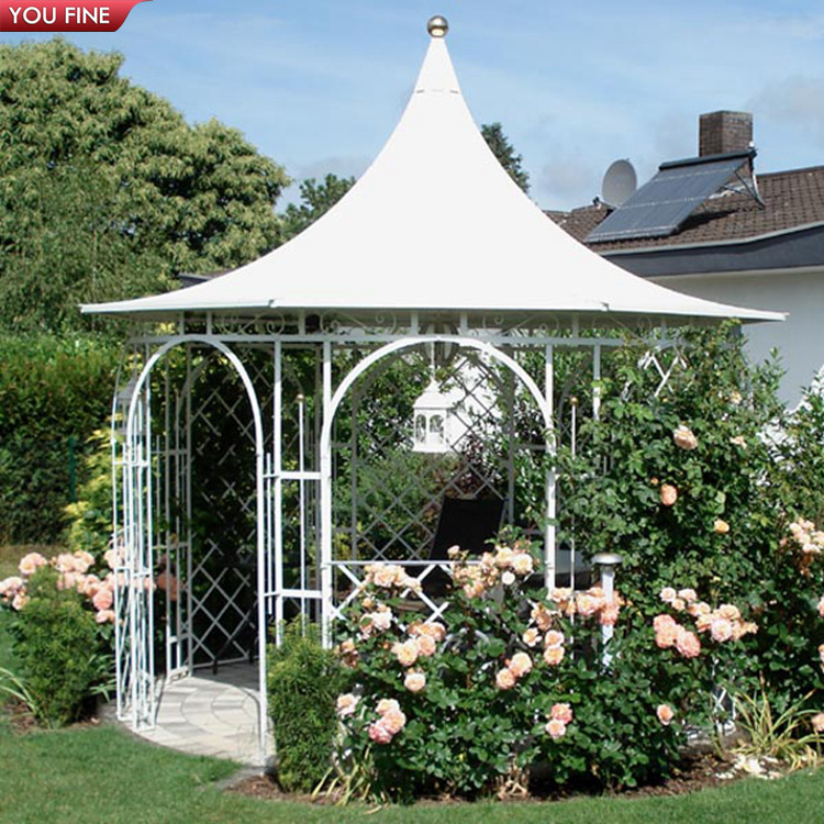 Modern Gazebo Outdoor White Wrought Iron Gazebo Wedding for Sale