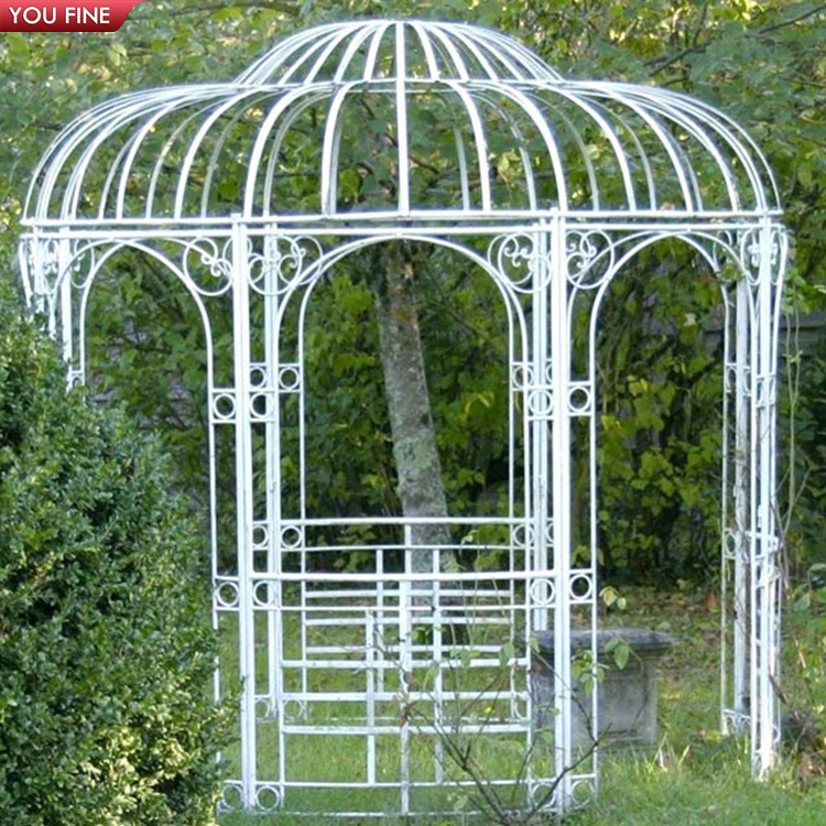 Modern Gazebo Outdoor White Wrought Iron Gazebo Wedding for Sale