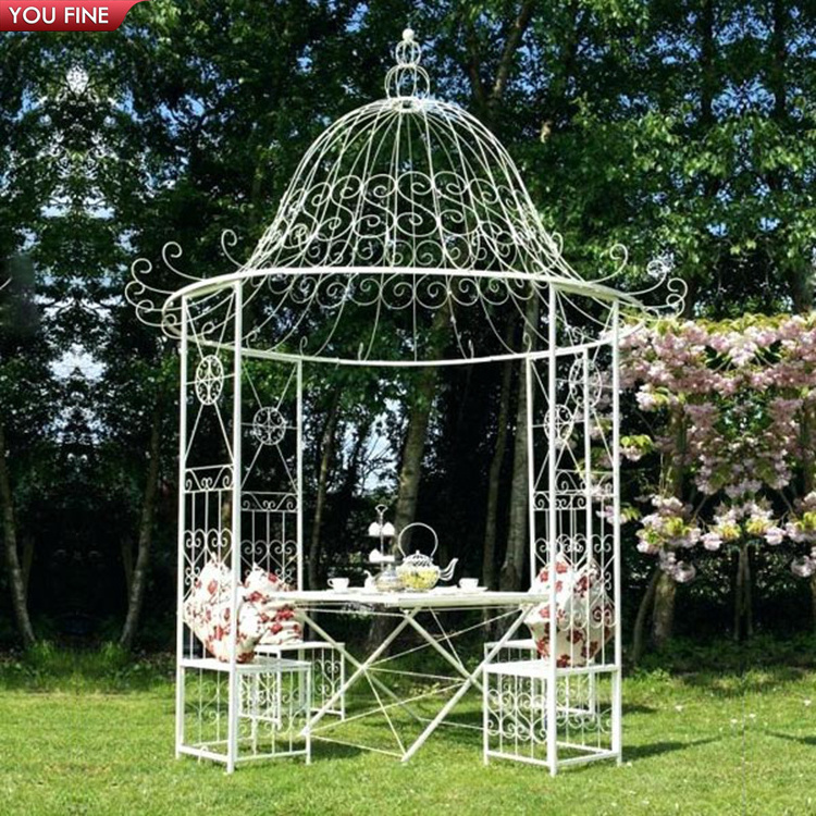 Modern Gazebo Outdoor White Wrought Iron Gazebo Wedding for Sale