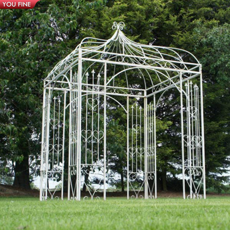 Modern Gazebo Outdoor White Wrought Iron Gazebo Wedding for Sale