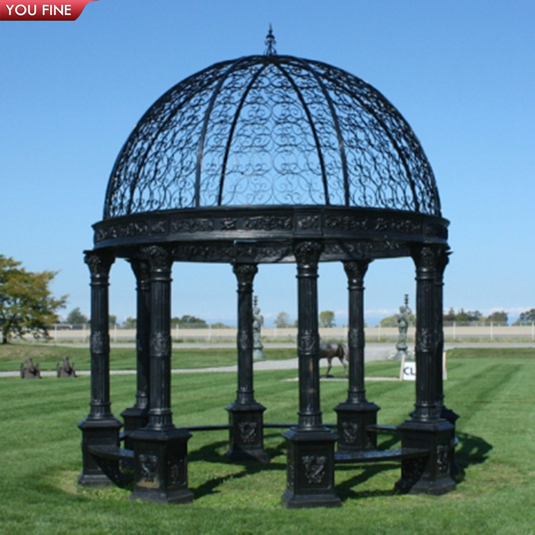 Modern garden wedding decorative white wrought iron gazebo for Sale