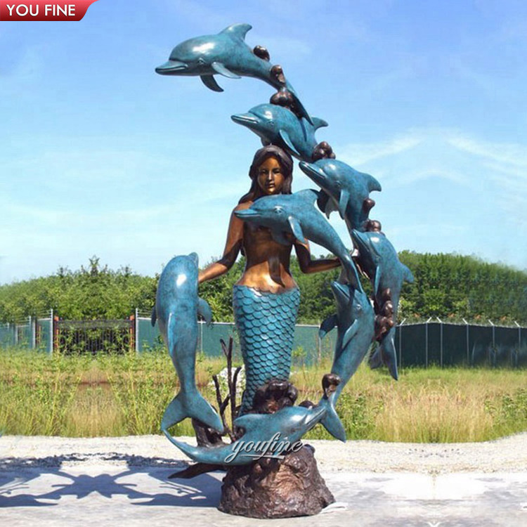 Life Size Bronze Mermaid Statue