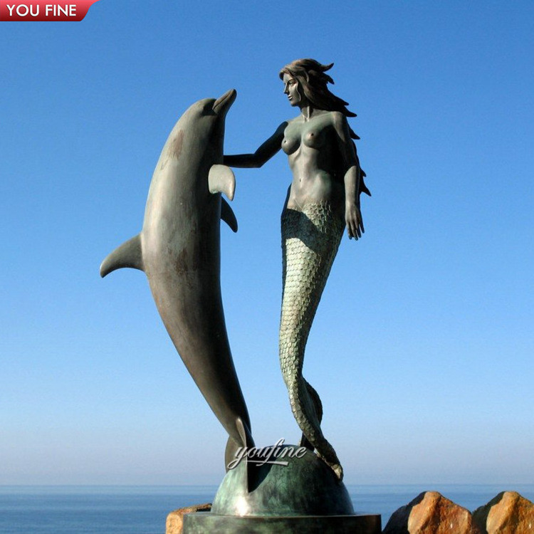 Life Size Bronze Mermaid Statue