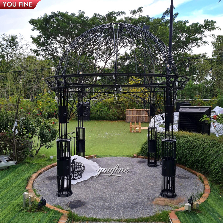 Metal Round Garden Casting Iron Gazebos for Sale Metal Pavilion