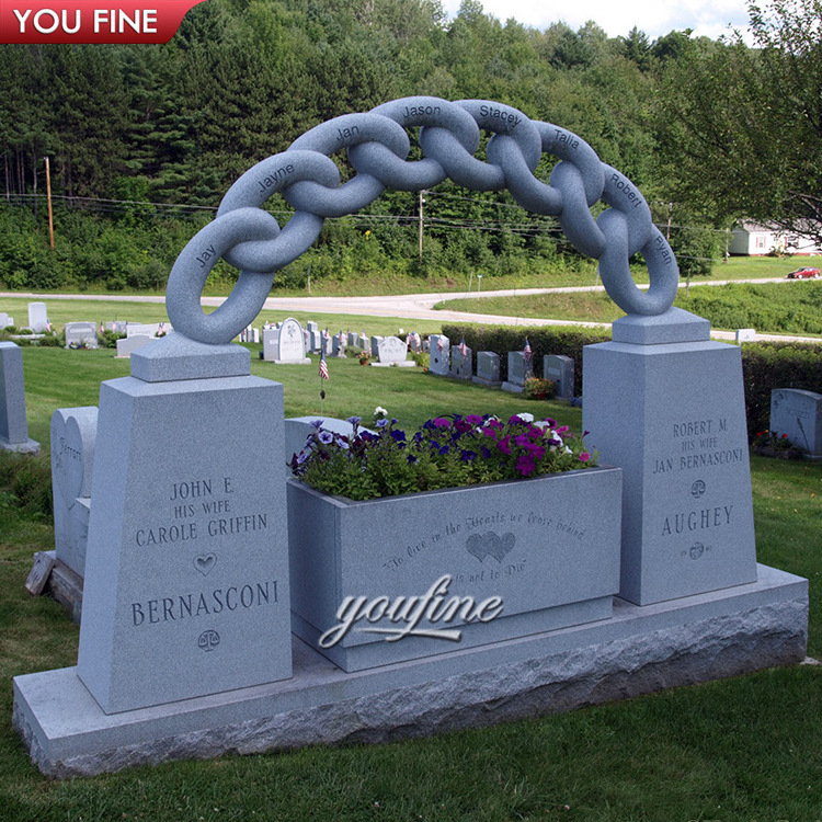 Custom Made Black Granite Cross Headstone Marble Tomb Stone