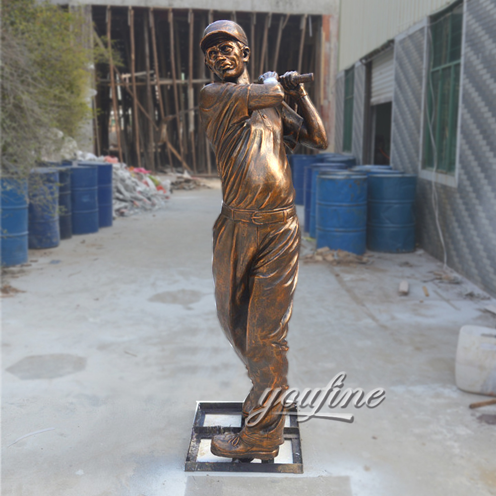 Outdoor Garden Metal Crafts Modern Cast Bronze Golf Statue