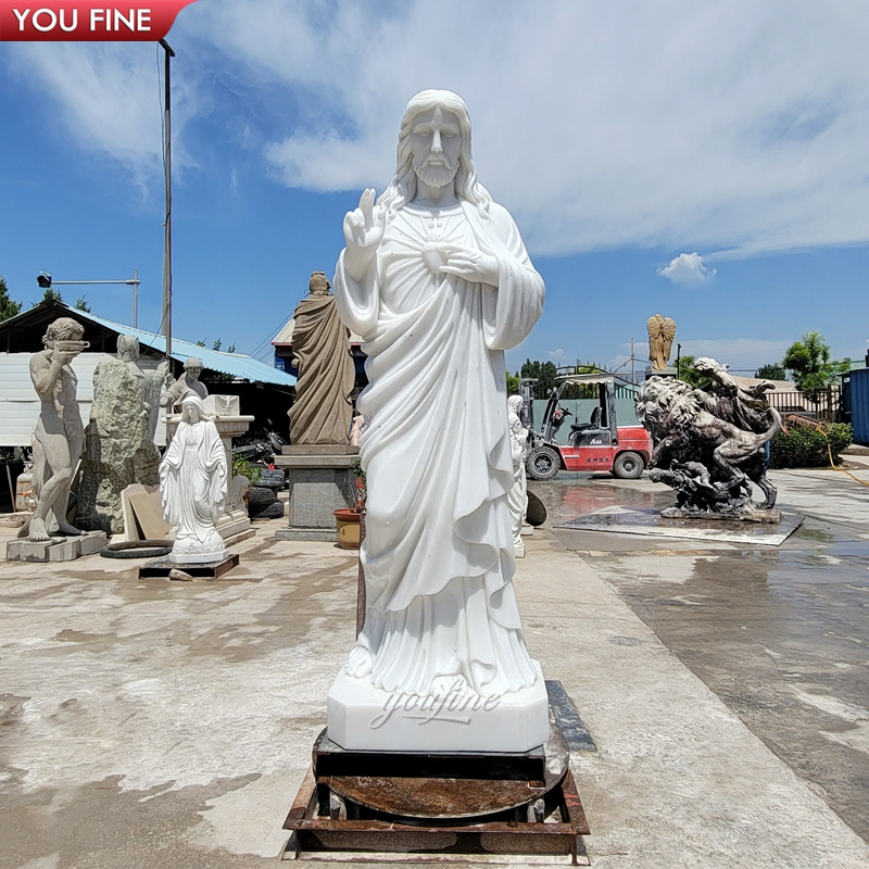 Outdoor Large Sculpture Jesus Marble Sculpture Monument