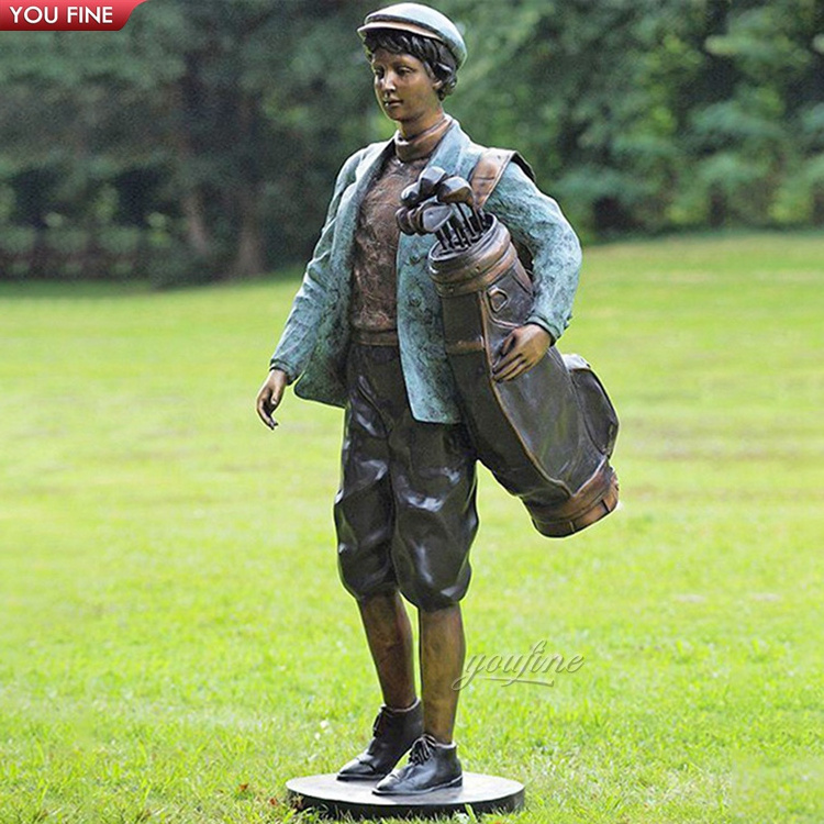 Outdoor Golf Course Decoration Cast Bronze Large Golf Statues For Sale