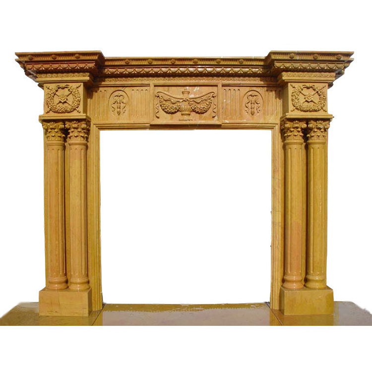 Indoor Decorative Antique Roman Style Gas Fireplace