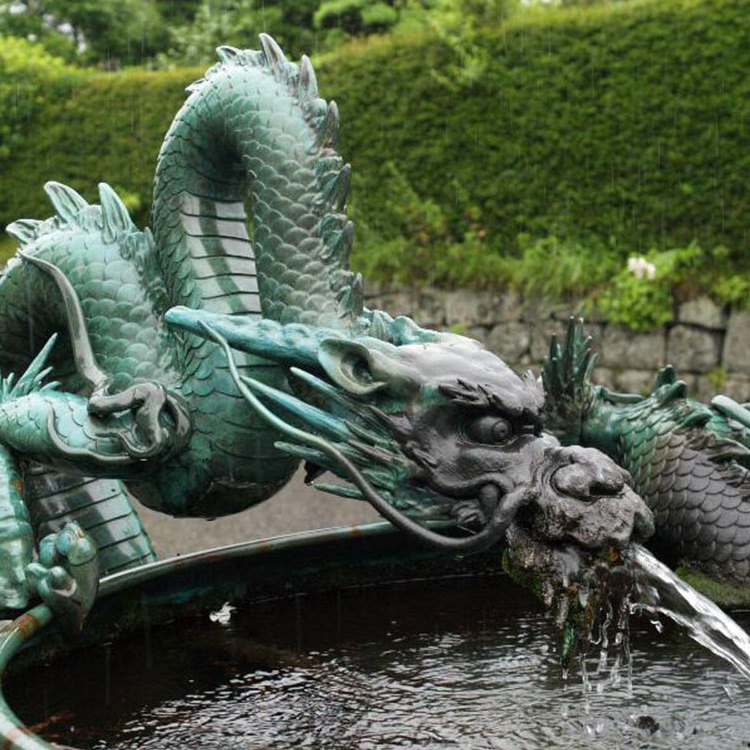 Life Size Bronze Dragon Statue Fountain