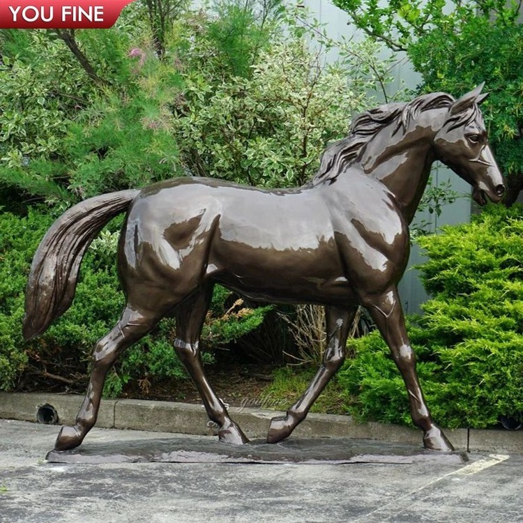 Outdoor Square Life Size Antique Bronze Sculpture Horse Statue