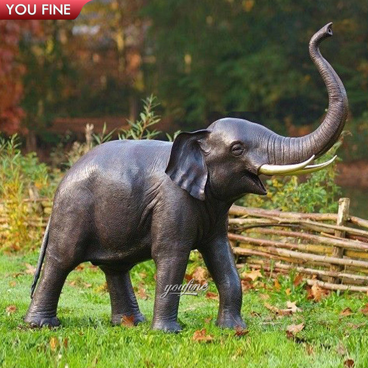 Zoo Square Decoration Large Elephant Bronze Statue