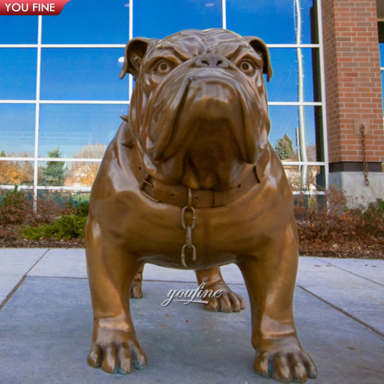 Custom Hand Carved Bronze French Bulldog Statues for Sale