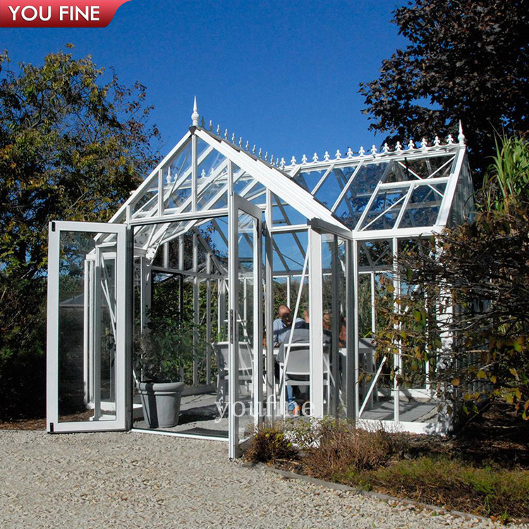 Customizable Free Standing Sunrooms Houses Aluminum Frame Triangle Roof Sunroom Backyard Glass House Gazebo