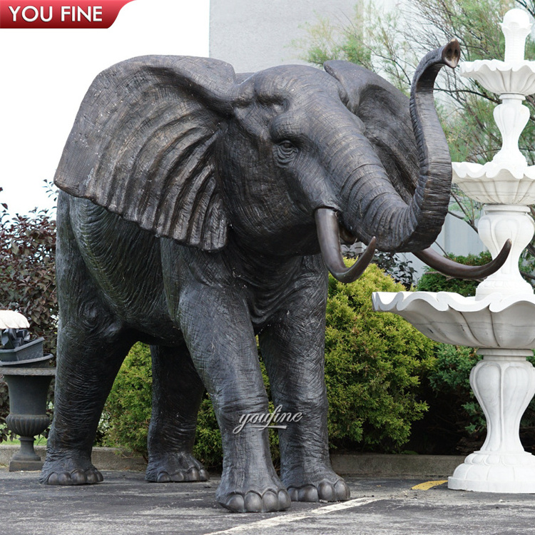 Zoo Square Decoration Large Elephant Bronze Statue