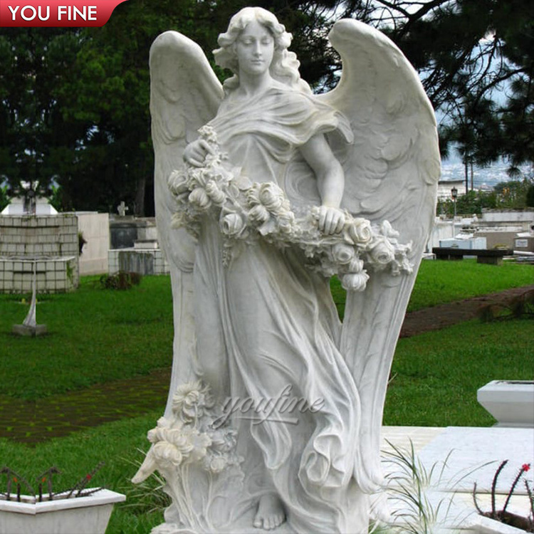 Outdoor Customized Granite Monument White Marble Headstone