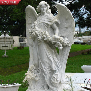 Outdoor Customized Granite Monument White Marble Headstone