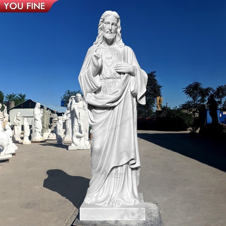 Outdoor Large Sculpture Jesus Marble Sculpture Monument