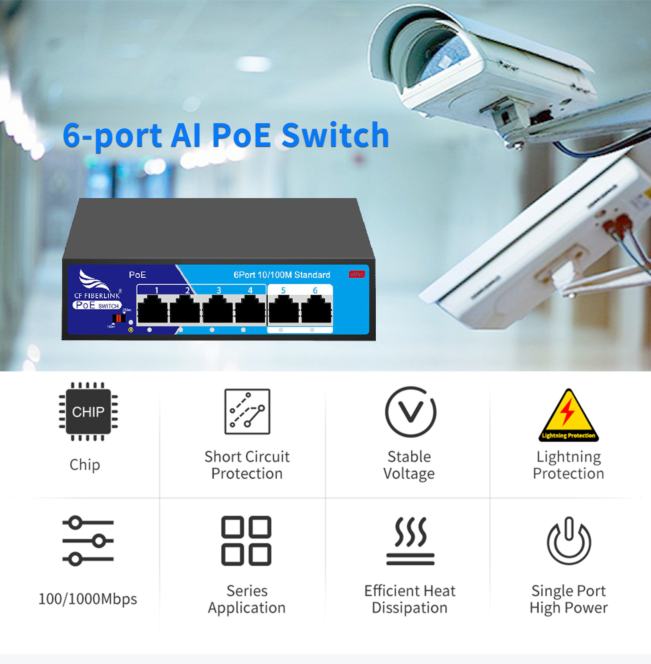 Best Brands Good Price Unmanaged Professional Service Mini Gigabit Rj45 4 100M Port Poe Network Switch