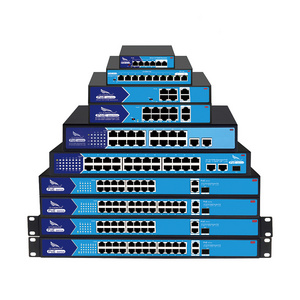 AI  Managed 19  port Gigabit poe Network Switch For CCTV IP Camera  industrial management switch